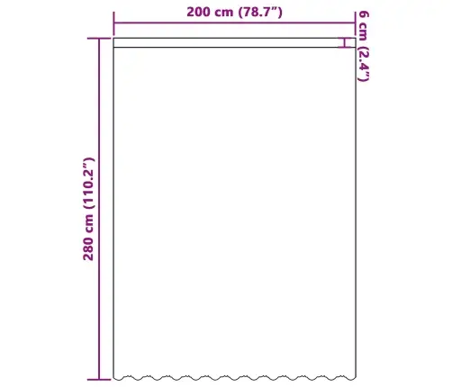 Lina Kardin Kardinatega Lilled Valge 280 X 200 Cm Polüester
