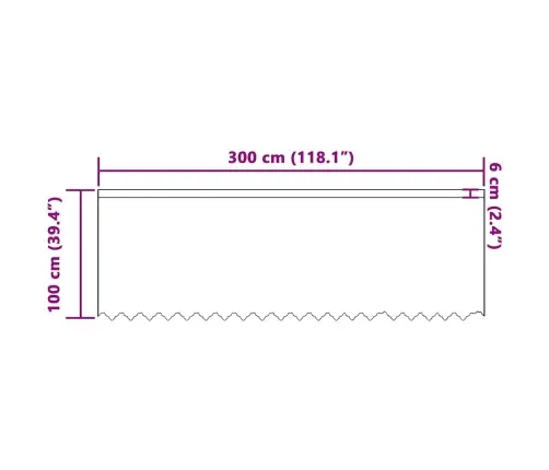 Aizkari Ar Aizkariem Balts 300 X 100 Cm Poliesters Vidaxl