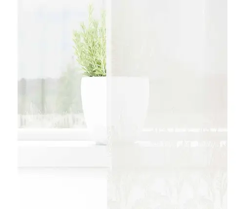 Aizkari Ar Aizkariem Balts 300 X 120 Cm Poliesters Vidaxl