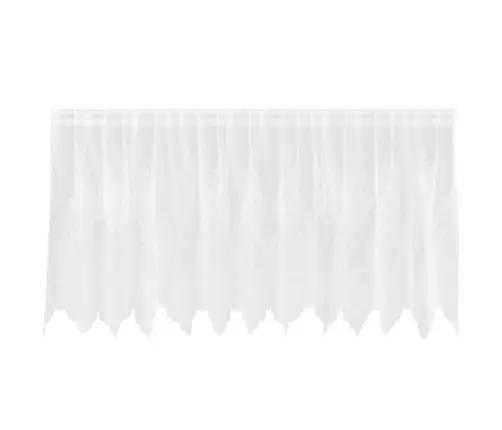 Aizkari Ar Aizkariem Balts 300 X 120 Cm Poliesters Vidaxl