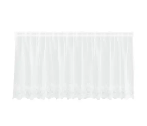 Aizkari Ar Aizkariem Balts 300 X 120 Cm Poliesters Vidaxl