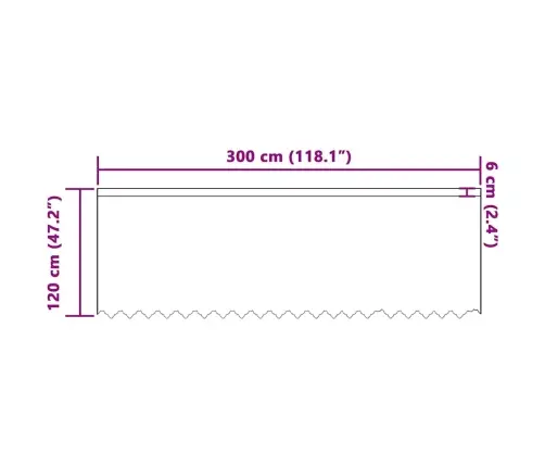 Aizkari Ar Aizkariem Balts 300 X 120 Cm Poliesters Vidaxl