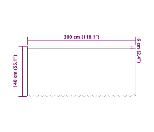 Nėrinių Užuolaida Balta 300 X 140 Cm Poliesteris