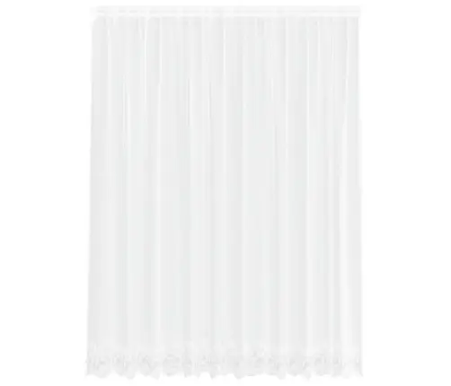 Mežģīņu Aizkars Ar Aizkariem Balts 300 X 245 Cm Poliesters Vidaxl