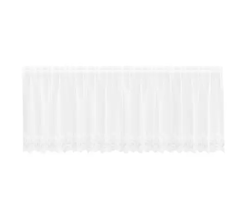 Lina Kardin Kardinatega Lilled Valge 80 X 400 Cm Polüester