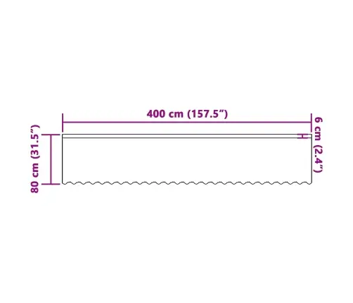 Lina Kardin Kardinatega Lilled Valge 80 X 400 Cm Polüester