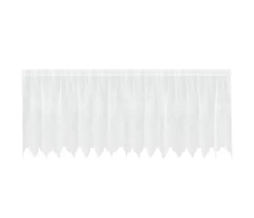 Aizkari Ar Aizkariem Balts 400 X 120 Cm Poliesters Vidaxl