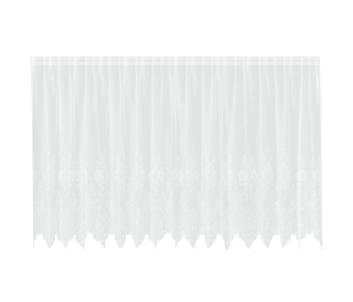 Aizkari Ar Aizkariem Cits Balts 400 X 160 Cm Poliesters Vidaxl