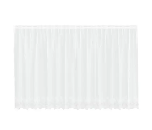 Aizkari Ar Aizkariem Cits Balts 400 X 160 Cm Poliesters Vidaxl