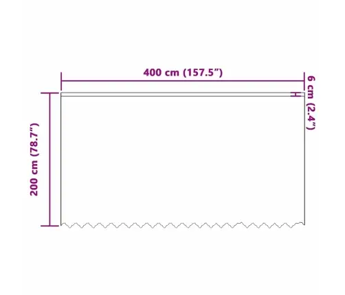 Aizkari Ar Aizkariem Ziedu Raksts Balts 400 X 200 Cm Poliesters Vidaxl
