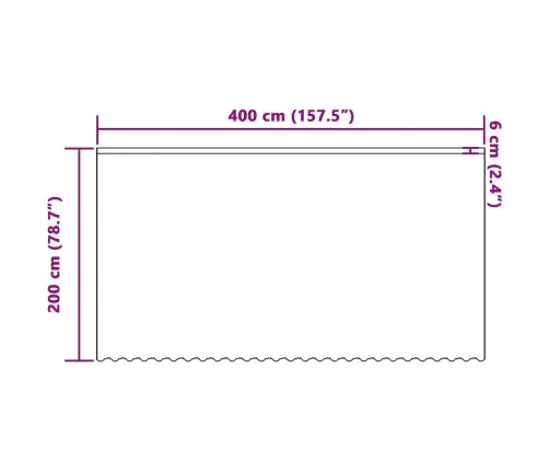 Lina Kardin Kardinatega Lilled Valge 200 X 400 Cm Polüester