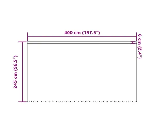 Lina Kardin Kardinatega Lilled Valge 245 X 400 Cm Polüester
