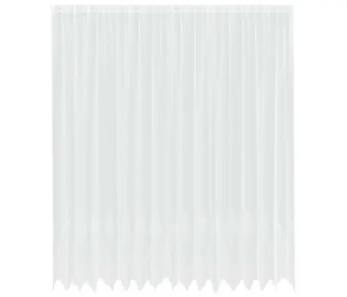 Aizkari Ar Aizkariem Balts 400 X 260 Cm Poliesters Vidaxl