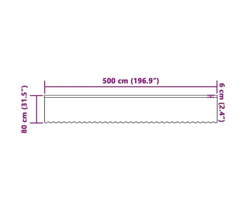 Lina Kardin Kardinatega Lilled Valge 80 X 500 Cm Polüester