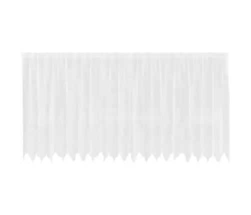 Aizkari Ar Aizkariem Balts 500 X 140 Cm Poliesters Vidaxl