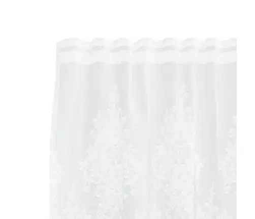 Aizkari Ar Aizkariem Balts 500 X 260 Cm Poliesters Vidaxl