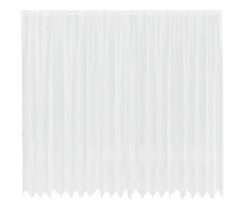 Aizkari Ar Aizkariem Balts 500 X 260 Cm Poliesters Vidaxl