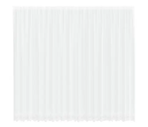 Aizkari Ar Aizkariem Balts 500 X 260 Cm Poliesters Vidaxl