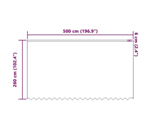 Aizkari Ar Aizkariem Balts 500 X 260 Cm Poliesters Vidaxl