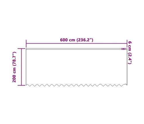 Aizkari Ar Aizkariem Ziedu Raksts Balts 600 X 200 Cm Poliesters Vidaxl