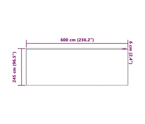 Lina Kardin Kardinatega Lilled Valge 245 X 600 Cm Polüester