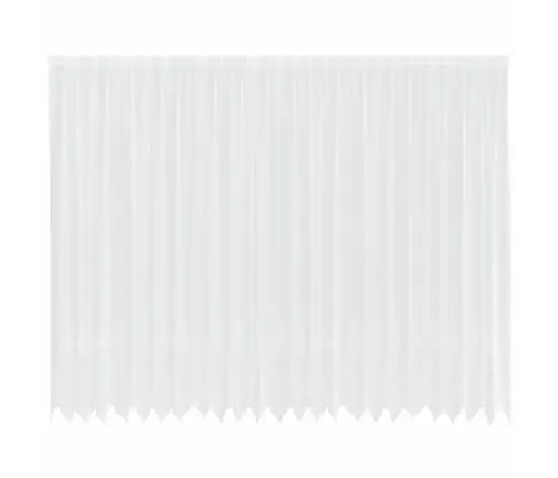 Aizkari Ar Aizkariem Balts 600 X 280 Cm Poliesters Vidaxl