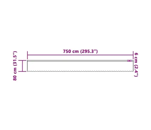 Lina Kardin Kardinatega Lilled Valge 80 X 750 Cm Polüester