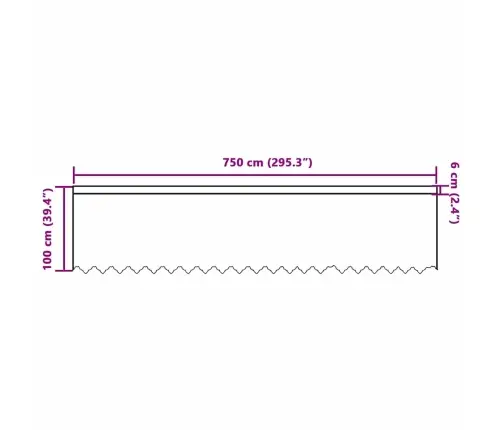 Lina Kardin Kardinatega Valge 750 X 100 Cm Polüester