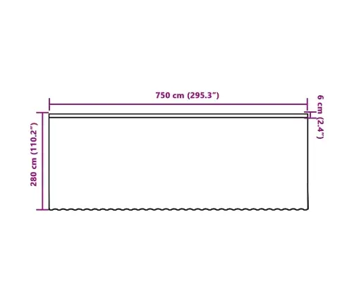 Lina Kardin Kardinatega Lilled Valge 280 X 750 Cm Polüester