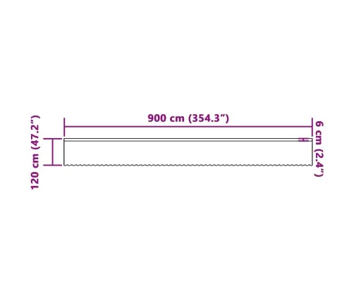 Aizkari Ar Aizkariem Balts 900 X 120 Cm Poliesters Vidaxl