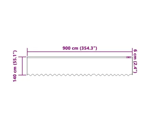 Nėrinių Užuolaida Balta 900 X 140 Cm Poliesteris