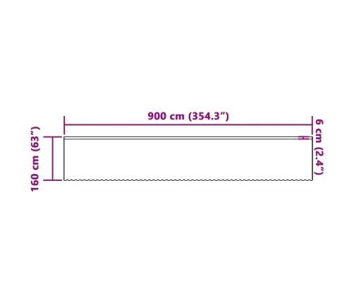 Aizkari Ar Aizkariem Balts 900 X 160 Cm Poliesters Vidaxl
