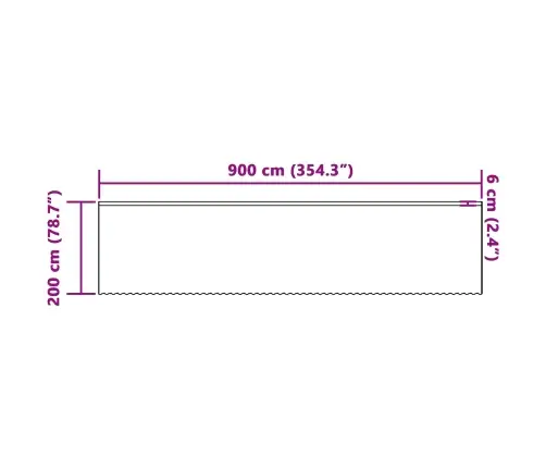 Aizkari Ar Aizkariem Balts 900 X 200 Cm Poliesters Vidaxl
