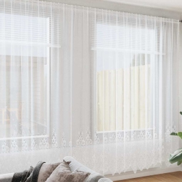 Kardinaid Kardinatega Valge 500X100Cm Polüester