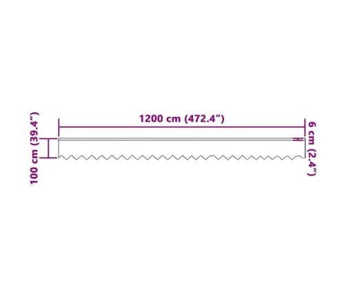 Aizkari Ar Aizkariem Cits Balts 1200 X 100 Cm Poliesters Vidaxl