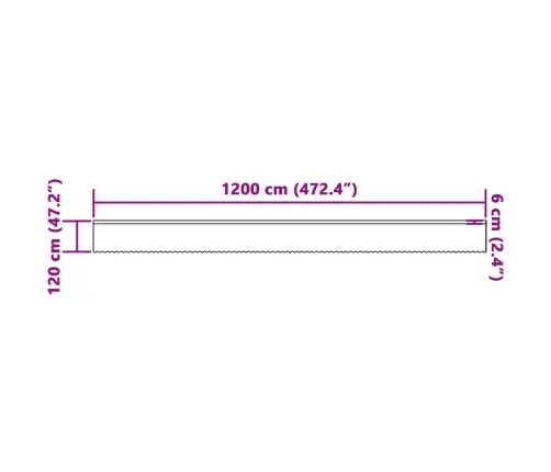 Aizkari Ar Aizkariem Balts 1200 X 120 Cm Poliesters Vidaxl