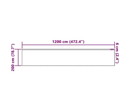 Lina Kardin Kardinatega Lilled Valge 200 X 1200 Cm Polüester