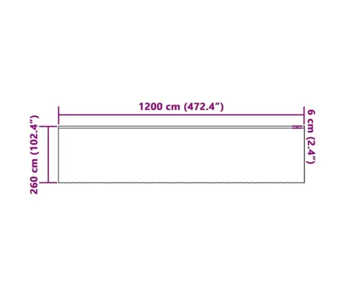 Lina Kardin Kardinatega Lilled Valge 260 X 1200 Cm Polüester