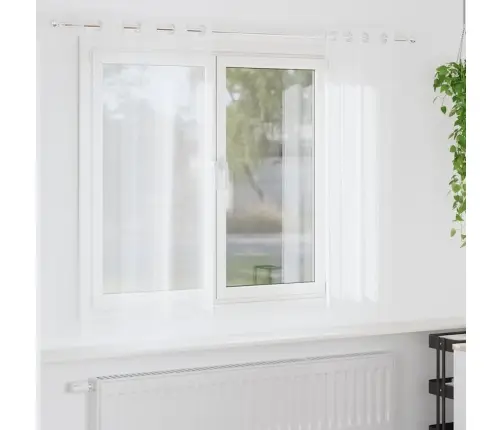 Aizkari Ar Aizkariem 2 Pcs Balta 140 X 175 Cm Poliesters Vidaxl