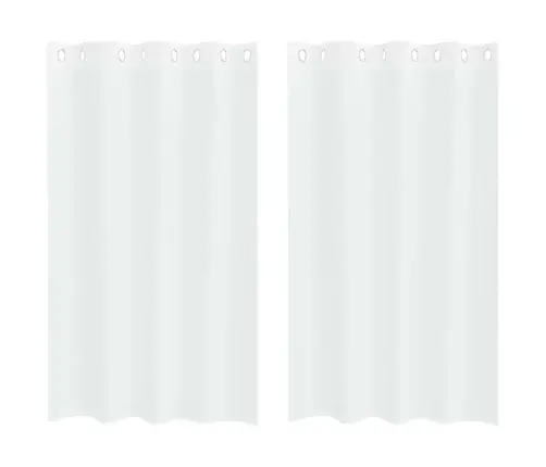 Aizkari Ar Aizkariem 2 Pcs Balta 140 X 175 Cm Poliesters Vidaxl