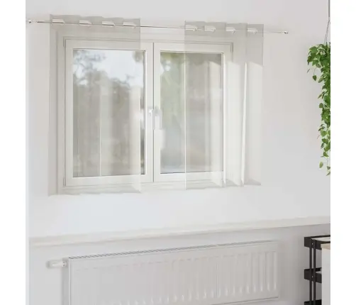 Aizkari Ar Aizkariem 2 Pcs Krēmkrāsa 140 X 140 Cm Poliesters Vidaxl