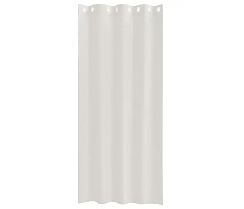 Voile Užuolaida 2 Pcs Kreminė 225 X 140 Cm Poliesteris