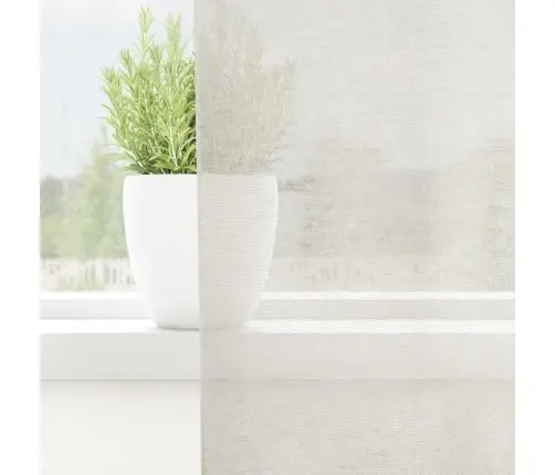 Aizkari Ar Aizkariem 2 Pcs Krēmkrāsa 140 X 260 Cm Poliesters Vidaxl