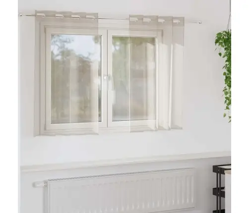 Aizkari Ar Aizkariem 2 Pcs Smiltis 140 X 140 Cm Poliesters Vidaxl Aizkari Ar Aizkariem 2 Pcs Smiltis 140 X 140 Cm Poliesters Vidaxl