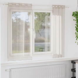 Aizkari Ar Aizkariem 2 Pcs Smilšu 140X175Cm Poliesters Vidaxl