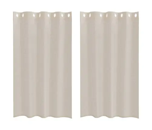Aizkari Ar Aizkariem 2 Pcs Smiltis 140 X 175 Cm Poliesters Vidaxl