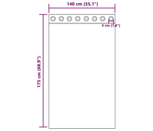 Aizkari Ar Aizkariem 2 Pcs Smiltis 140 X 175 Cm Poliesters Vidaxl