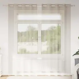 Aizkari Ar Aizkariem 2 Pcs Smilšu 140X175Cm Poliesters Vidaxl