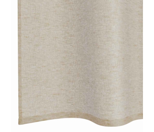 Aizkari Ar Aizkariem 2 Pcs Smiltis 140 X 245 Cm Poliesters Vidaxl