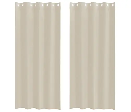 Voile Užuolaida 2 Pcs Smėlio 140X245Cm Poliesteris Voile Užuolaida 2 Pcs Smėlio 140X245Cm Poliesteris